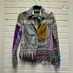 ETRO Milano Floral Paisley Designer Dress Shirt EUC - Size 44